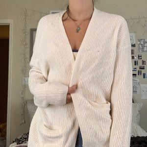 Hollister White Cardigan